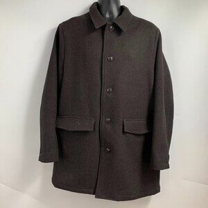 Bonobos Men's The Italian Wool Houndstooth Car Button Up Coat Size L